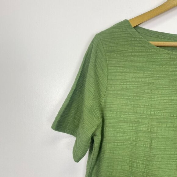 J. Crew Green Textured Short Sleeve Top - Picture 5 of 10